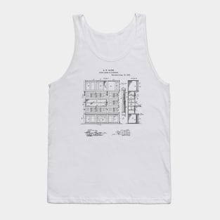 Store Casing Vintage Patent Hand Drawing Tank Top